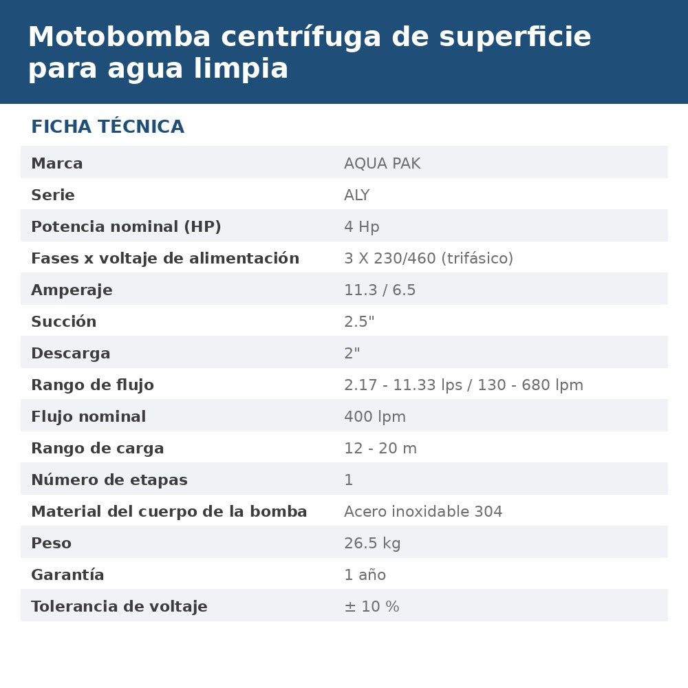 ALY40/3230 ficha