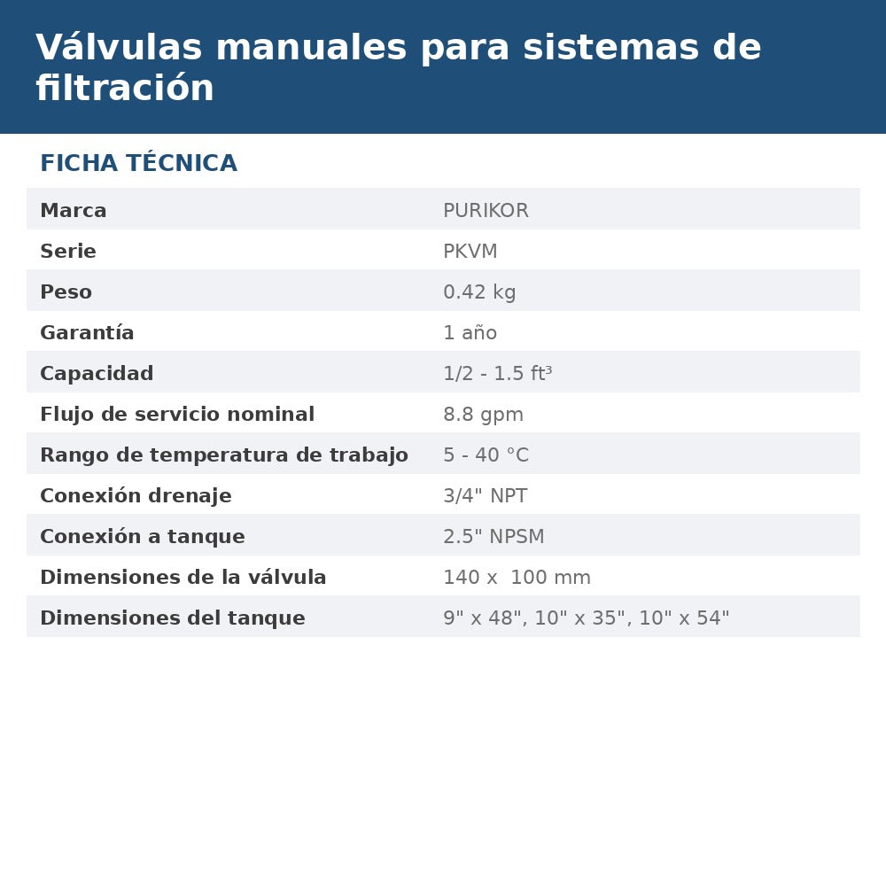 PKVMF-3/4-2V ficha