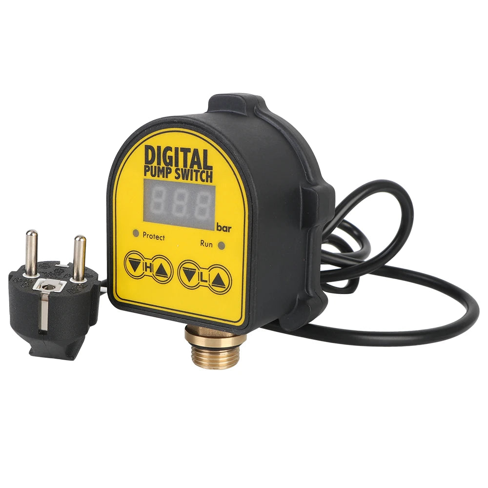 For Water Pump On/OFF 220V Digital Automatic Air Pump Pressure Controller Switch 0-10 Bar 1/2'' interface Water Oil Compressor