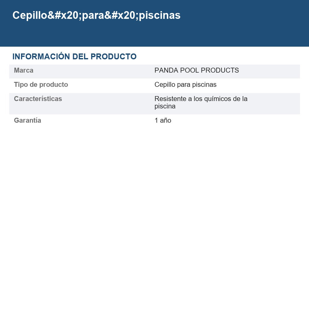 Cepillo para piscinas 012-001-A-006