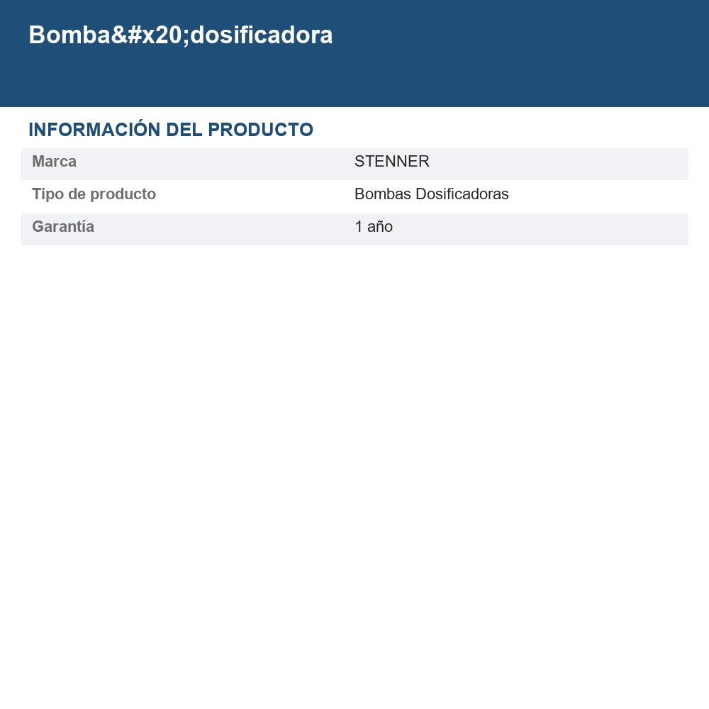 Bomba dosificadora 85MFL1A2S