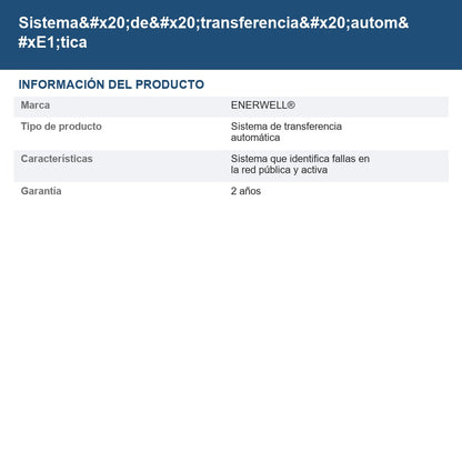 Sistema de transferencia automática A-EGX-ATS200A