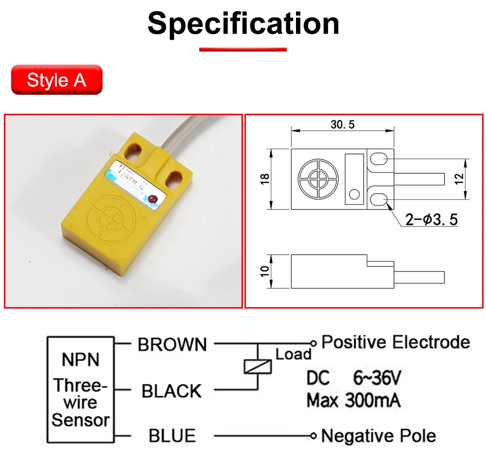 TL-W5MC1 5mm Approach Sensor NPN Inductive Proximity Sensor DIY Parts CNC Laser Endstops Limit Switch NPN Touch Switch