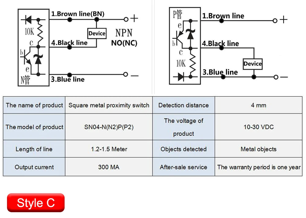 TL-W5MC1 5mm Approach Sensor NPN Inductive Proximity Sensor DIY Parts CNC Laser Endstops Limit Switch NPN Touch Switch