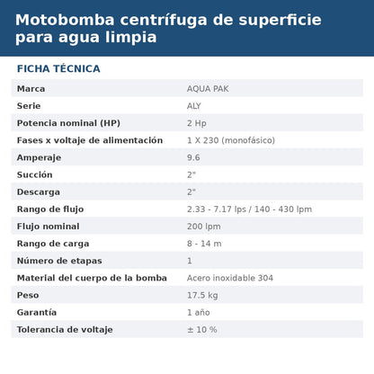 ALY20/1230 ficha