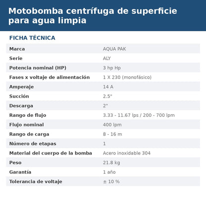 ALY30/1230 ficha