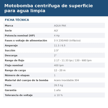 ALY40/3230 ficha