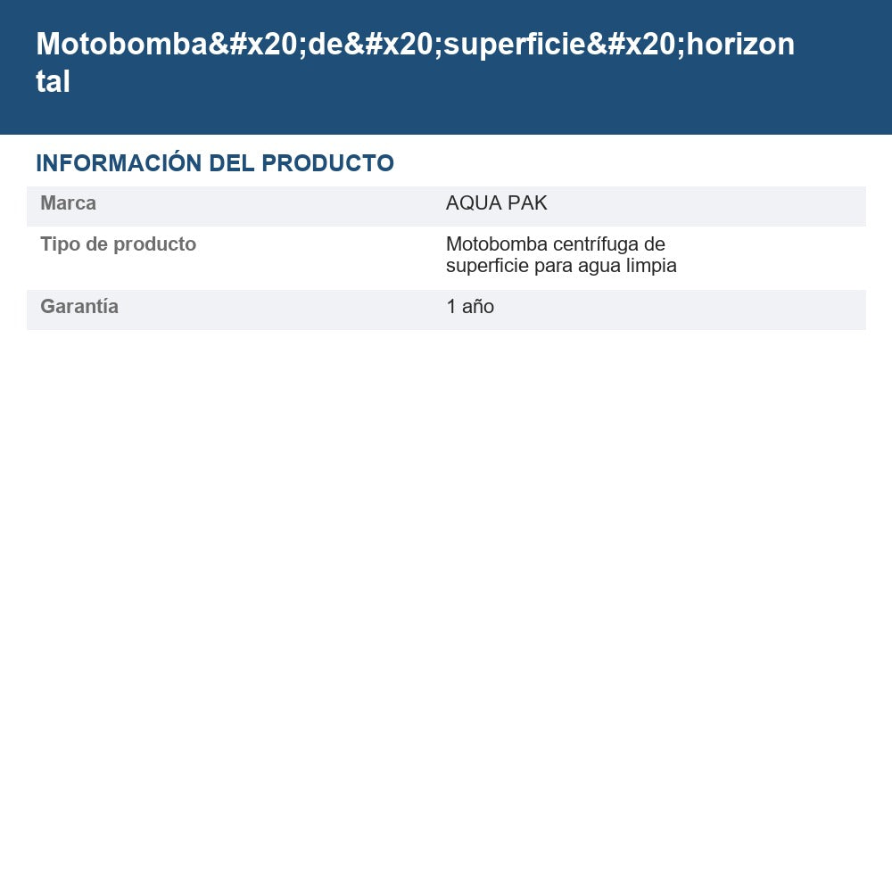 Motobomba de superficie horizontal ALY40/3230