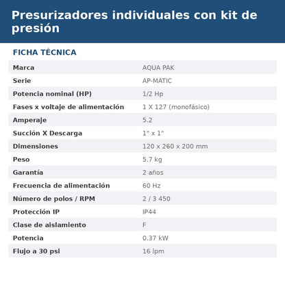 AP-MATIC-50/1127 ficha