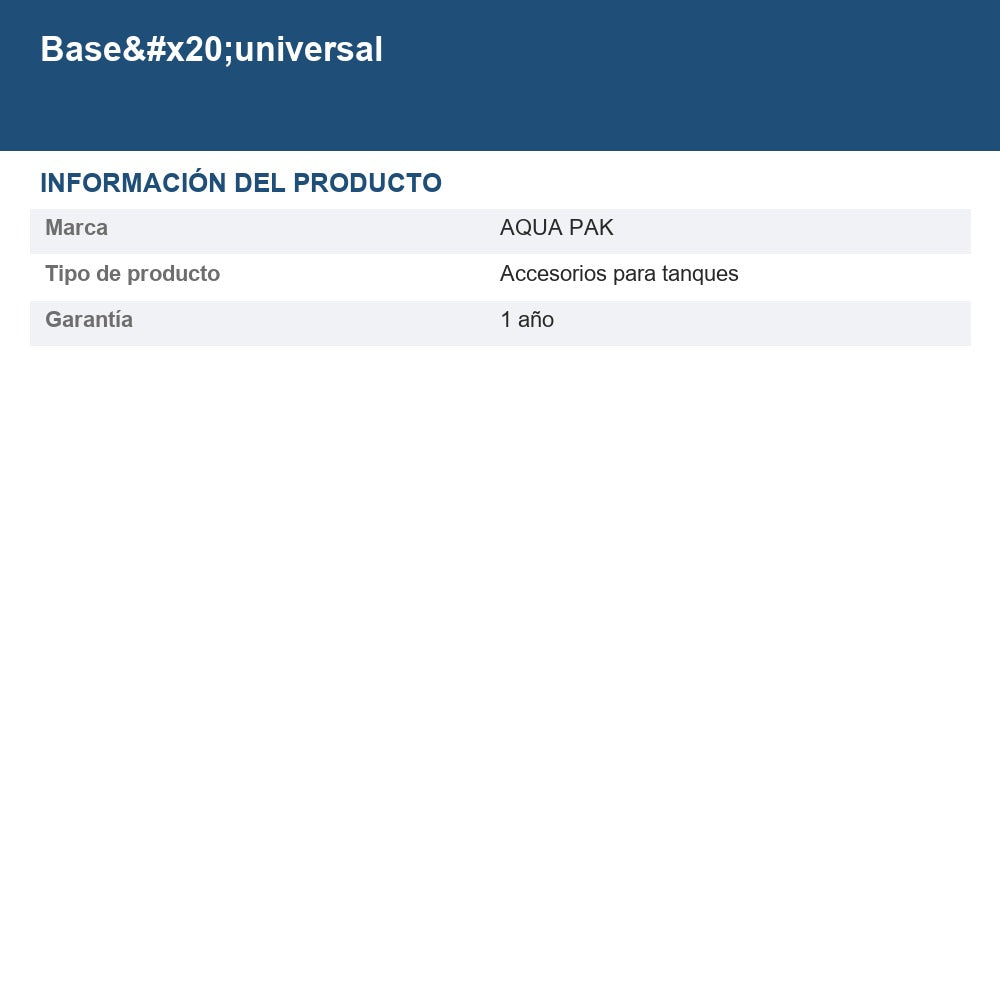 Base universal BASEUNIVN
