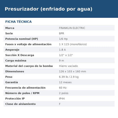 BPR-9-115V ficha