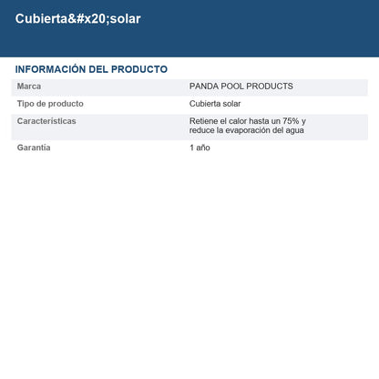 Cubierta solar CSK-2.5X1-BAP-4