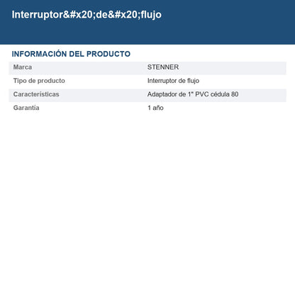 Interruptor de flujo EC501