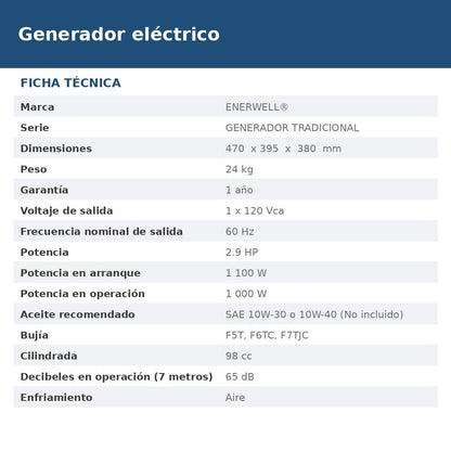 ENERWELL-G1000 ficha