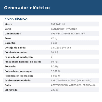 EWGINV-5K-GSL-M ficha