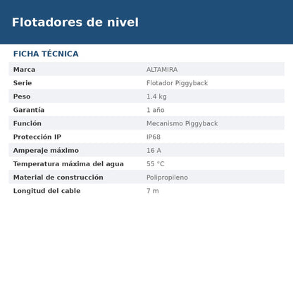 FLOTADOR-AL-PBD7 ficha