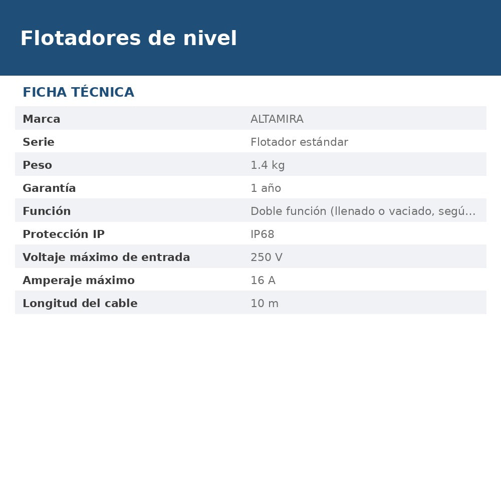 FLOTADOR-ALT10 ficha