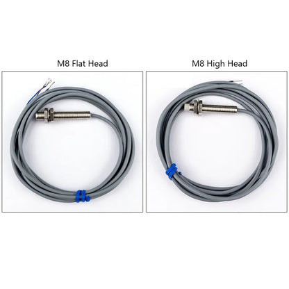 M8 Inductive Sensor Switch with Thread without Thread NPN PNP 3Wires Proximity Switches NO NC 1mm 2mm 3mm 4mm 6mm