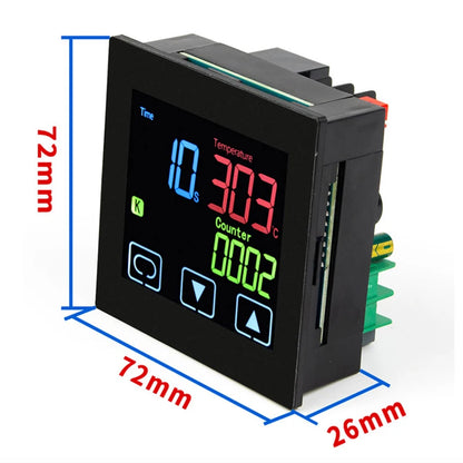 Controlador de Temperatura PID para Termofijado (Heat Press), Temporizador y Contador, Pantalla Táctil LCD