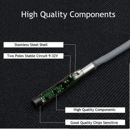 Stainless Steel M3 M4 M5 M6 Mini Proximity Switches Inductive Sensor Switch NPN PNP 0.6mm 0.8mm 1mm 1.2mm Detective Distance