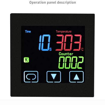 Controlador de Temperatura PID para Termofijado (Heat Press), Temporizador y Contador, Pantalla Táctil LCD