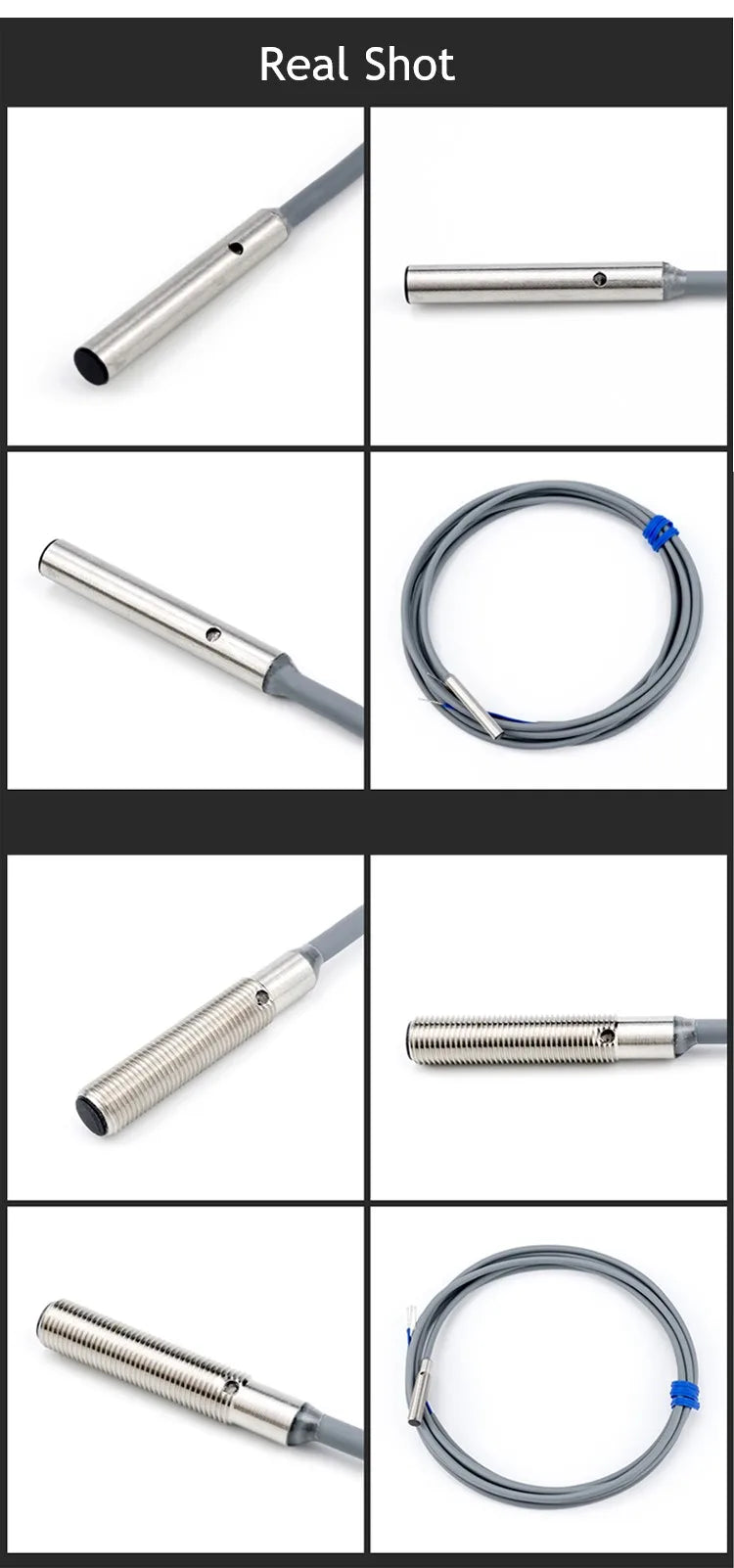Stainless Steel M3 M4 M5 M6 Mini Proximity Switches Inductive Sensor Switch NPN PNP 0.6mm 0.8mm 1mm 1.2mm Detective Distance