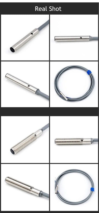 Stainless Steel M3 M4 M5 M6 Mini Proximity Switches Inductive Sensor Switch NPN PNP 0.6mm 0.8mm 1mm 1.2mm Detective Distance
