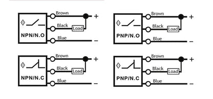 Stainless Steel M3 M4 M5 M6 Mini Proximity Switches Inductive Sensor Switch NPN PNP 0.6mm 0.8mm 1mm 1.2mm Detective Distance