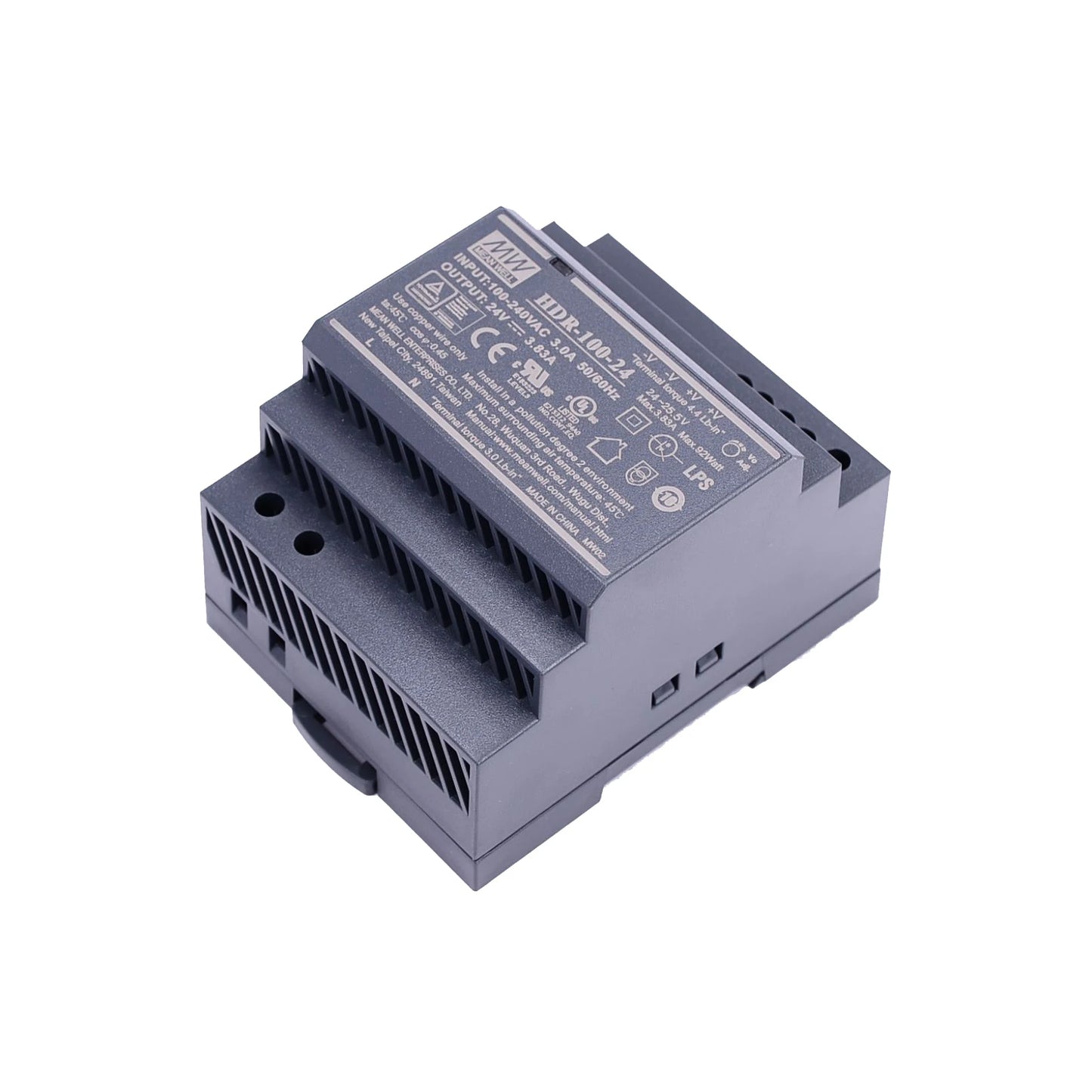 Original Mean Well HDR-15 30 60 100 150 Series DC 5V 12V 15V 24V 48V Meanwell Ultra Slim Step Shape DIN Rail Power Supply