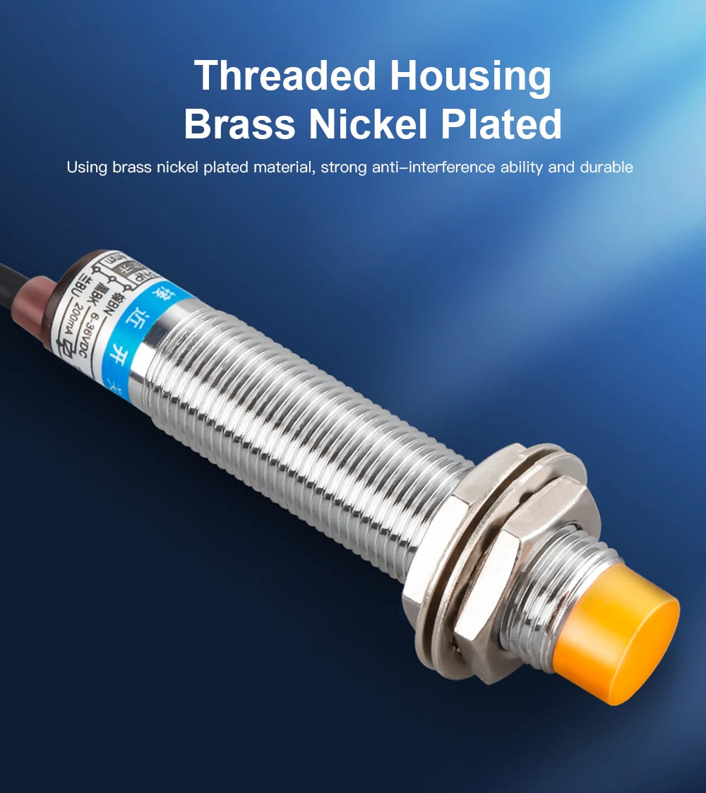 Aubalasti Approach Sensor LJ12A3-4-Z Series Inductive Proximity Switch Sensor M12 4mm 6-36VDC 300mA NPN PNP NO NC