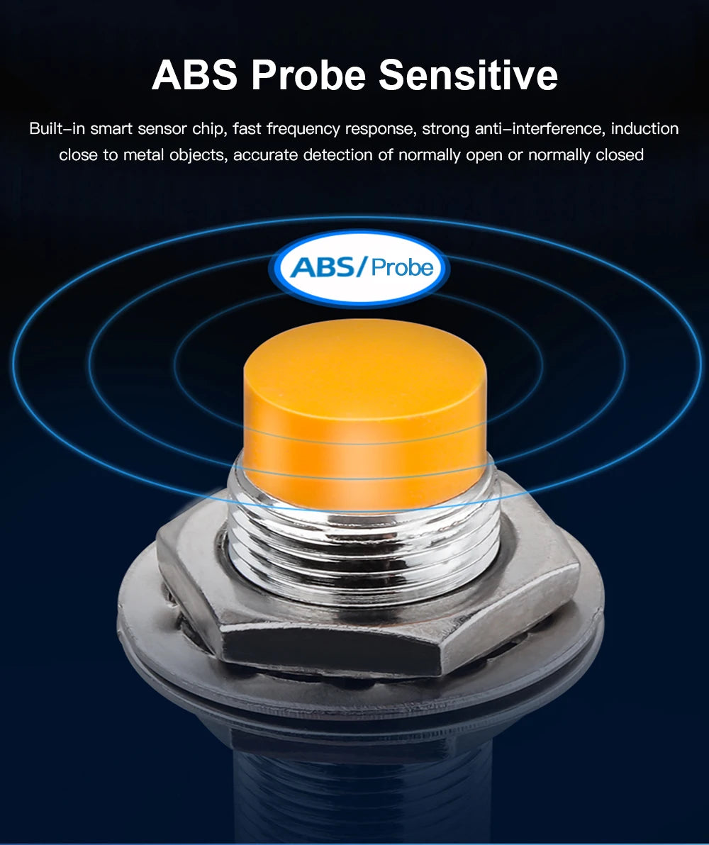 Aubalasti Approach Sensor LJ12A3-4-Z Series Inductive Proximity Switch Sensor M12 4mm 6-36VDC 300mA NPN PNP NO NC