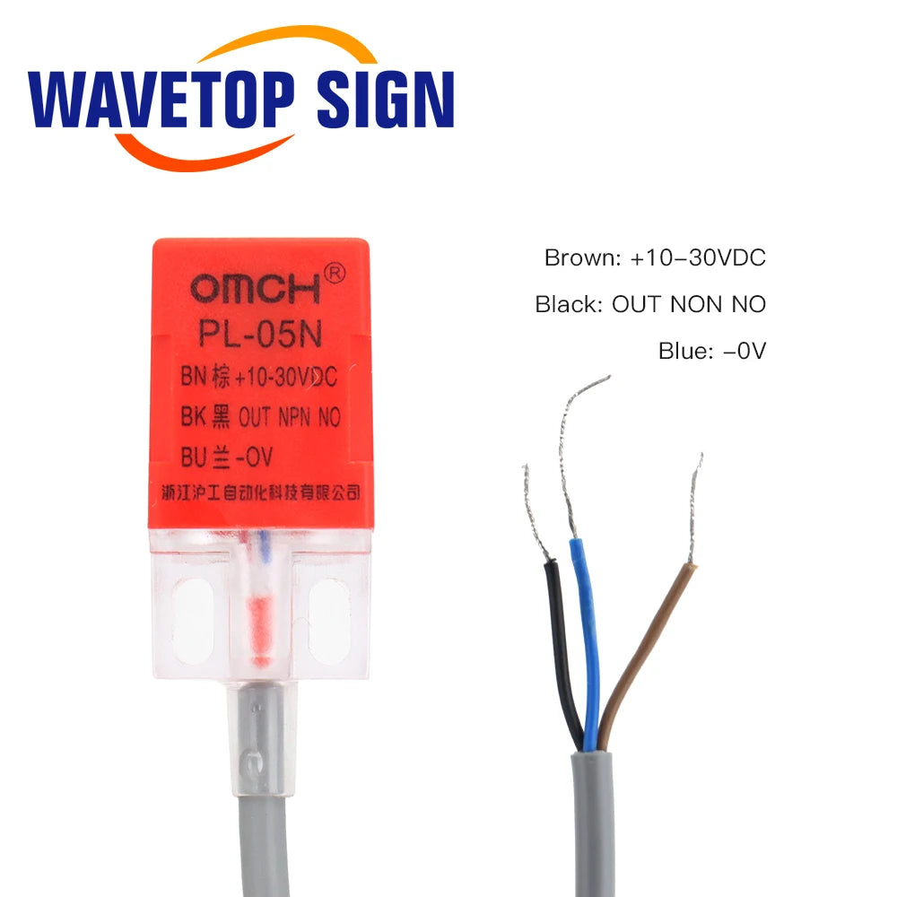 WaveTopSign Inductive Proximity Sensor Switch PL-05N 5mm NPN out DC10-30V Normal Open NEW for Laser Cutting Machine