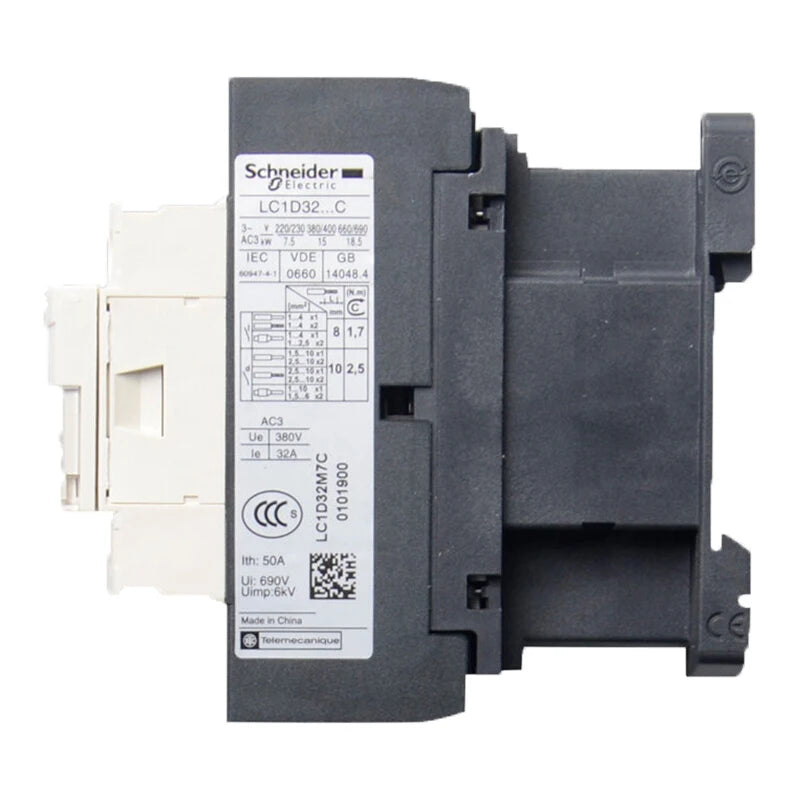 Schneider AC Contactors 220V LC1D Series B7C F7C M7C Q7C - 24V 110V 220V 380V Electrical Control Contactors for Industrial Use