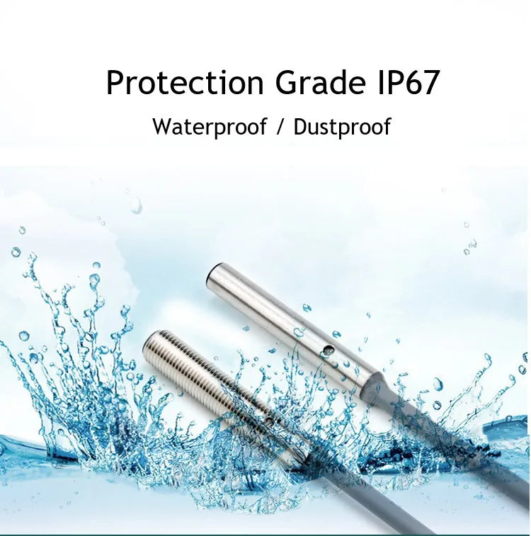 Stainless Steel M3 M4 M5 M6 Mini Proximity Switches Inductive Sensor Switch NPN PNP 0.6mm 0.8mm 1mm 1.2mm Detective Distance
