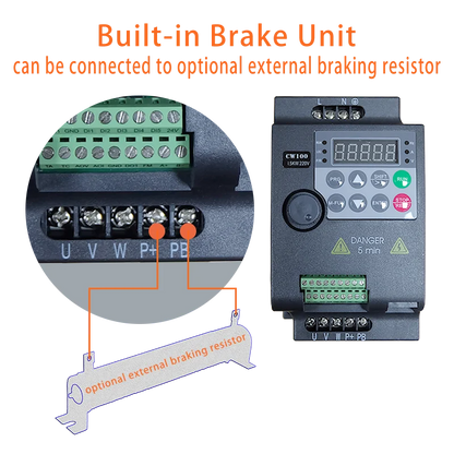 220V 0.75KW/1.5KW/2.2KW 1HP/2HP/3HP Economical Mini VFD Variable Frequency Drive Converter for Motor Speed Control Inverter