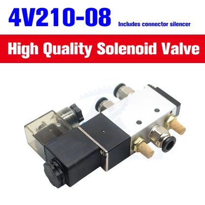 4V210-08 4v110-06 M5 Pneumatic Solenoid Air Valve 1/4" 1/8" 3/8" 1/2" inch 2/5 Electromagnetic 4V310-10 12V 24V 110V 220V