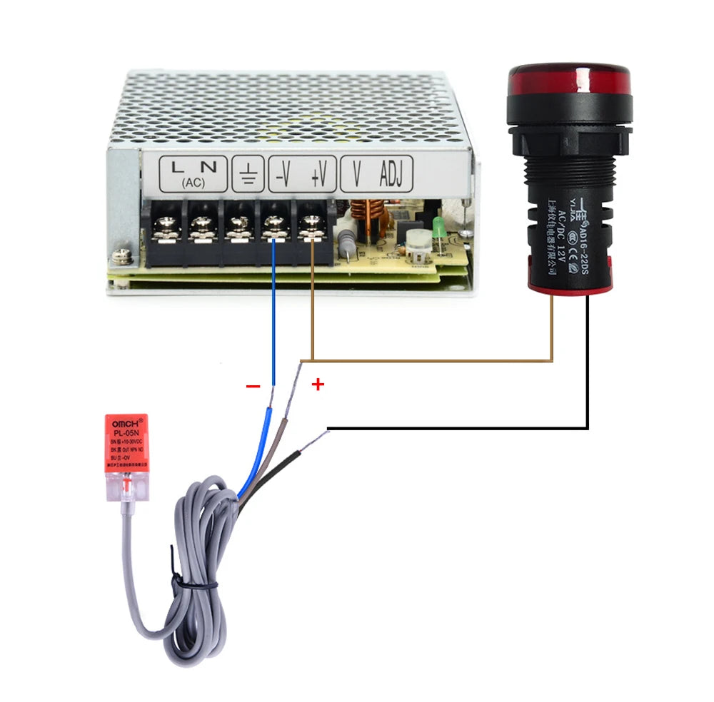 WaveTopSign Inductive Proximity Sensor Switch PL-05N 5mm NPN out DC10-30V Normal Open NEW for Laser Cutting Machine
