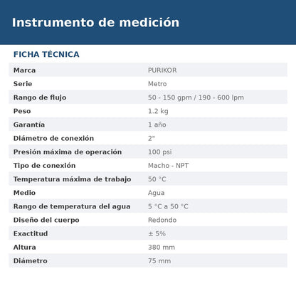 METRO150B2 ficha