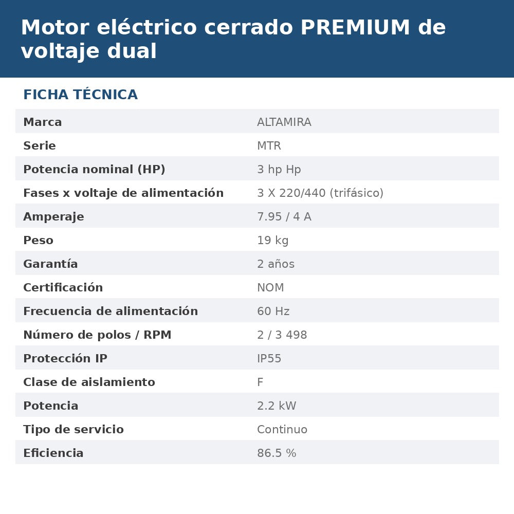 MTR-P-T3VD ficha