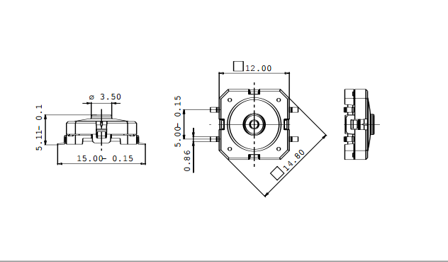 12x12x5 1.14.001.503/0000 Original Alemán Interruptor Táctil Silicona Resistente al Agua 12x12x5 Tecla de Teclado Heidelberg