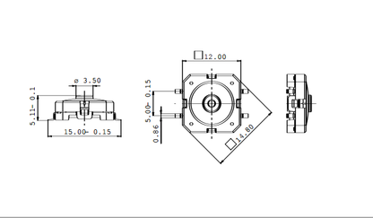 12x12x5 1.14.001.503/0000 Original Alemán Interruptor Táctil Silicona Resistente al Agua 12x12x5 Tecla de Teclado Heidelberg