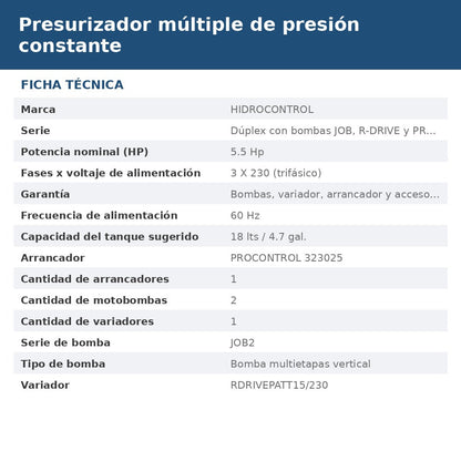 PD-PRDA15TT2J210 ficha