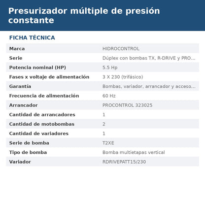 PD-PRDA15TT2T2X16 ficha