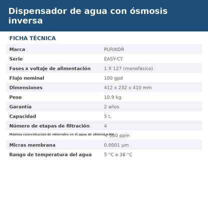 PK-EASY-100CT ficha