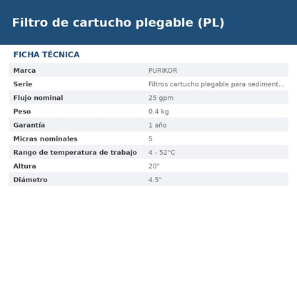 PKCPL4.5X20X5 ficha