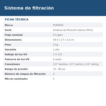 PKF-3UV ficha