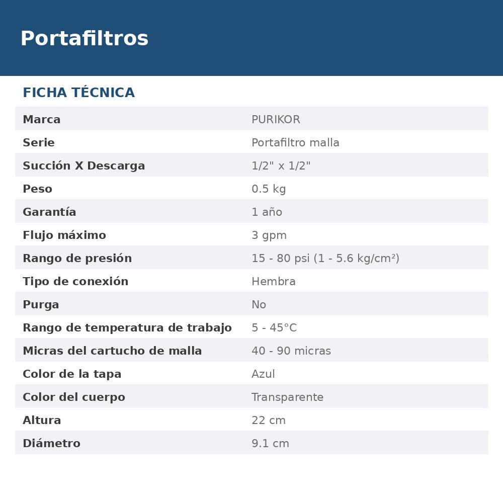 PKPFMALLA5X.5 ficha