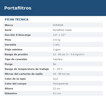 PKPFMALLA5X.5 ficha
