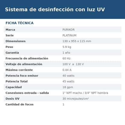 PKUV-18-RAV-PH ficha