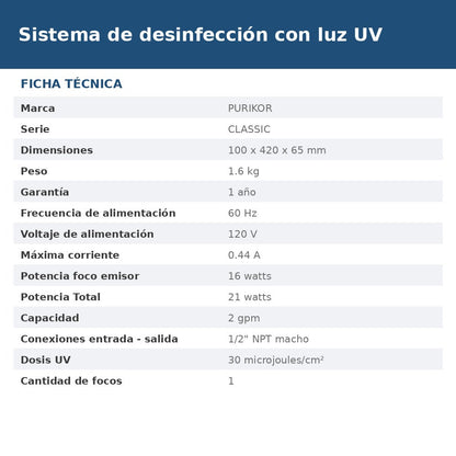 PKUV-2-AAV-PK ficha